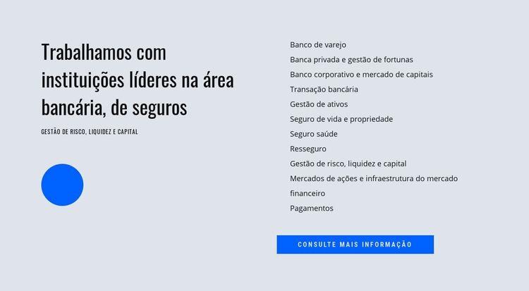 Gestão financeira Design do site