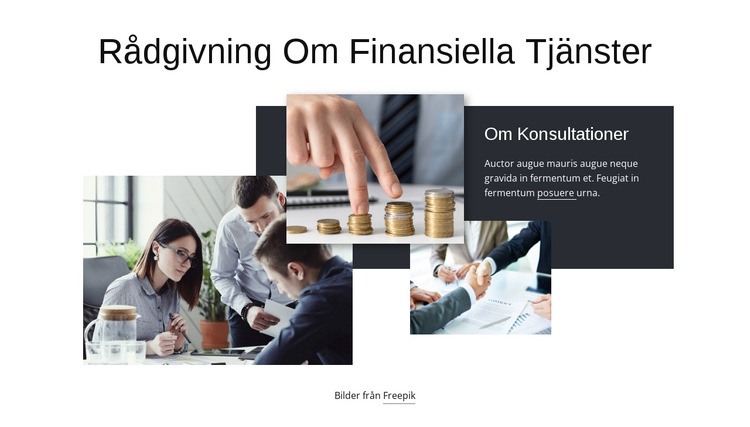 Rådgivning om finansiella tjänster HTML-mall