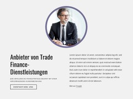 Anbieter Von Handelsfinanzierungsdienstleistungen - Design Für Eine Seite