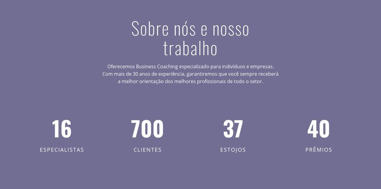 Sobre consultoria de negócios Design do site