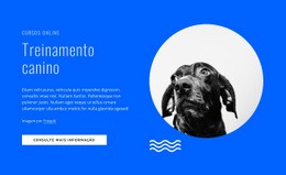 Modelo Web Responsivo Para Cursos De Treinamento De Cães Online