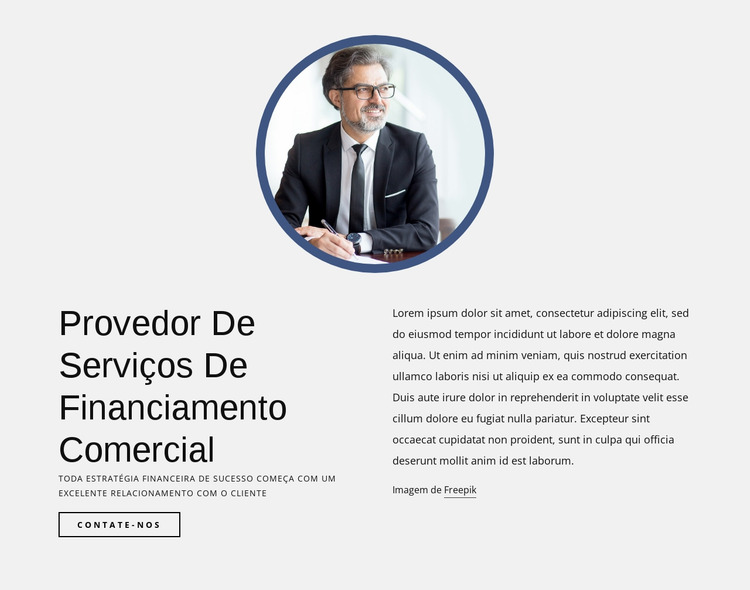 Prestadora de serviços de financiamento comercial Template Joomla