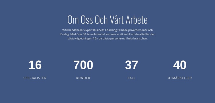 Om företagskonsult HTML-mall