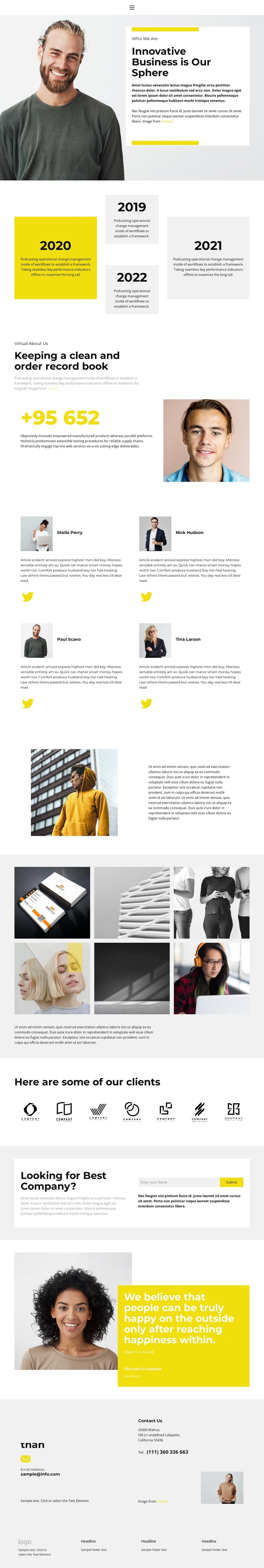 Startup promotion One Page Template