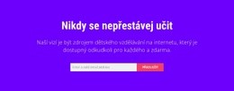 Nikdy Se Nepřestávej Učit Prémiová Šablona CSS