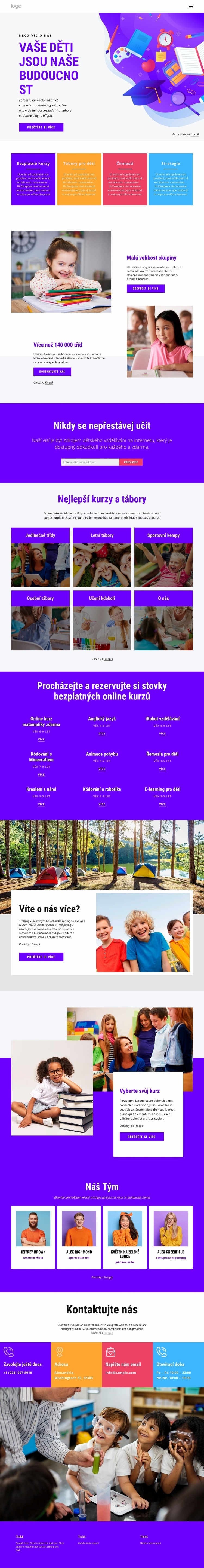 Začněte se učit zdarma Šablona HTML