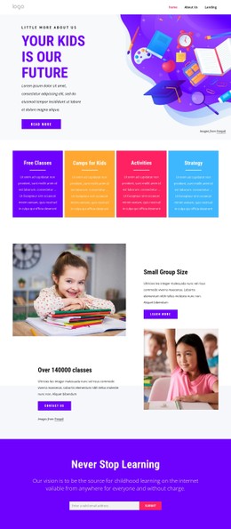 Start Learning For Free Landing Page