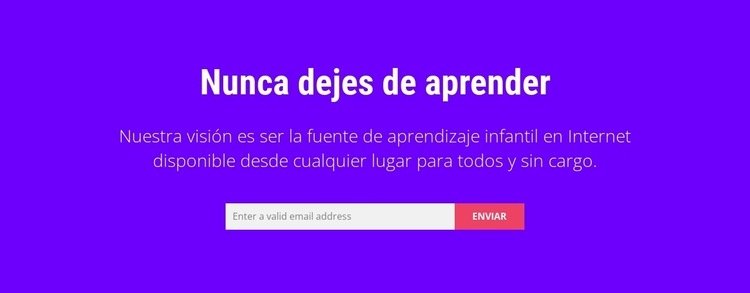 Nunca dejes de aprender Creador de sitios web HTML