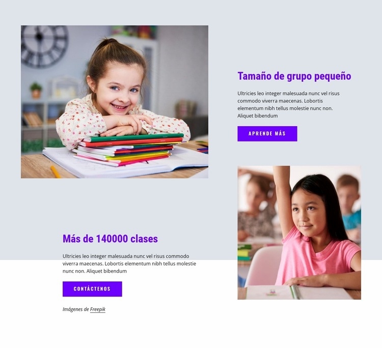 Más de 14k clases Diseño de páginas web