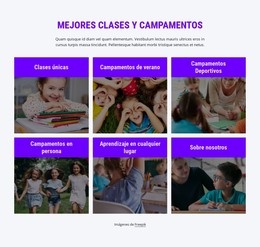 Las Mejores Clases Y Campamentos.: Página De Destino HTML