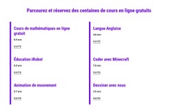 Réserver Des Cours En Ligne Gratuits – Outil De Création De Sites Web Facile À Utiliser