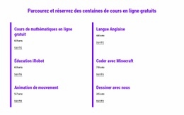 Superbe Page De Destination Pour Réserver Des Cours En Ligne Gratuits