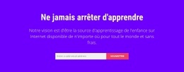 Ne Jamais Arrêter D'Apprendre - Page De Destination Pour Mobile