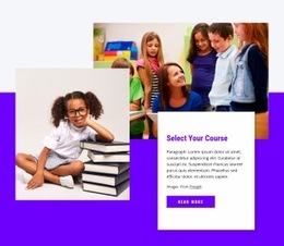Select your course - Html Code Example by Nicepage