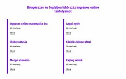 CSS Rácssablon Oszlop A Következőhöz: Foglaljon Ingyenes Online Órákat