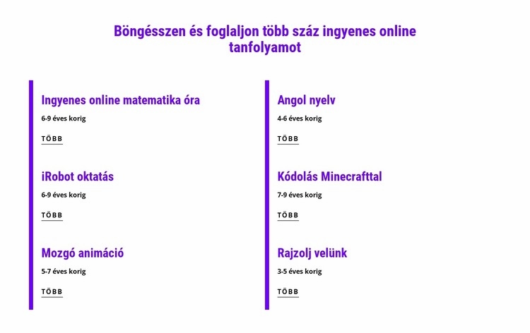 Foglaljon ingyenes online órákat Sablon