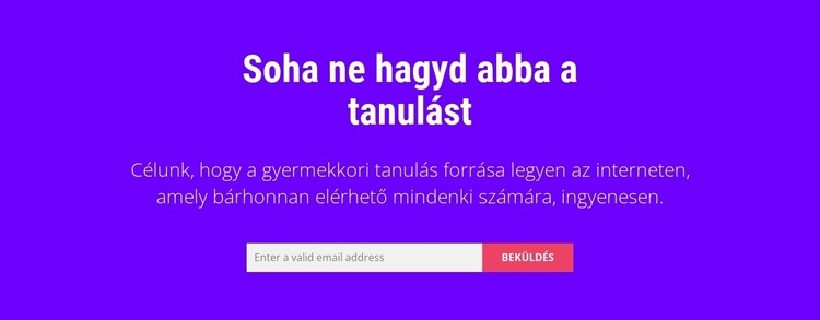 Soha ne hagyd abba a tanulást Sablon