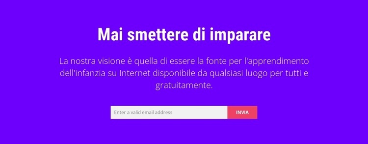 Mai smettere di imparare Costruttore di siti web HTML