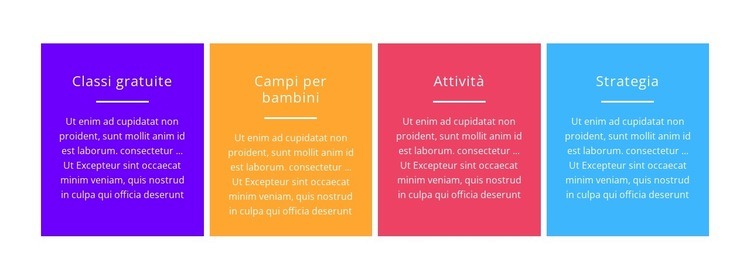 Celle colorate del ripetitore di griglia Modelli di Website Builder