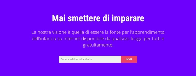 Mai smettere di imparare Tema WordPress