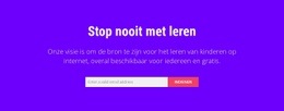 Stop Nooit Met Leren - Mobiele Bestemmingspagina