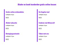 CSS-Rastersjabloonkolom Voor Boek Gratis Online Lessen