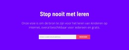 Stop Nooit Met Leren Premium CSS-Sjabloon