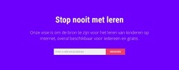 Stop Nooit Met Leren