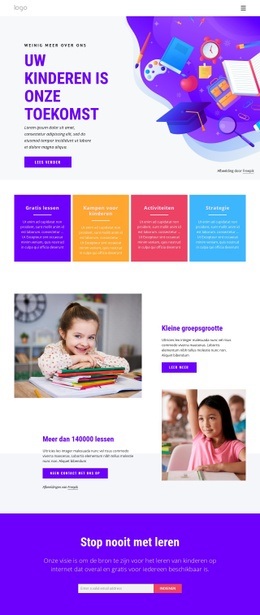 Begin Gratis Met Leren - HTML5-Paginasjabloon