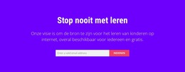 Stop Nooit Met Leren - Joomla E-Commercesjabloon