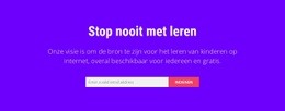 Stop Nooit Met Leren - Aanpasbare Professionele Sjabloon Van Één Pagina