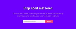 Stop Nooit Met Leren