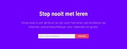 Stop Nooit Met Leren - Aangepast Websiteontwerp