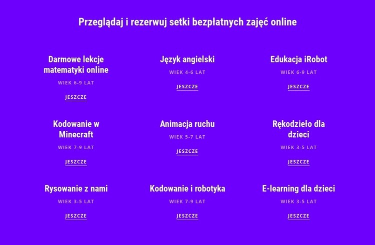 700 darmowych kursów online Makieta strony internetowej