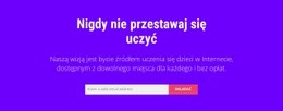 Nigdy Nie Przestawaj Się Uczyć - Mobilna Strona Docelowa