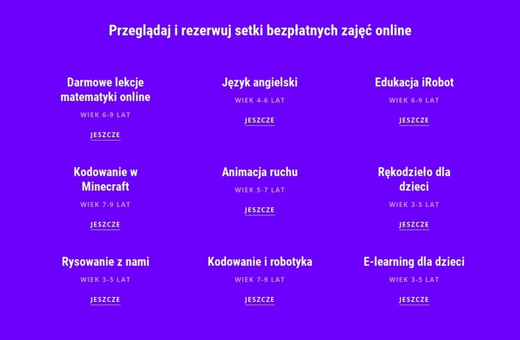 700 darmowych kursów online Szablon HTML