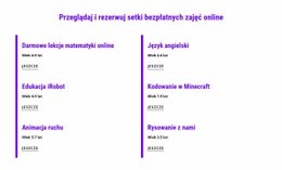 Zarezerwuj Bezpłatne Zajęcia Online - Darmowa Strona Docelowa, Szablon HTML5