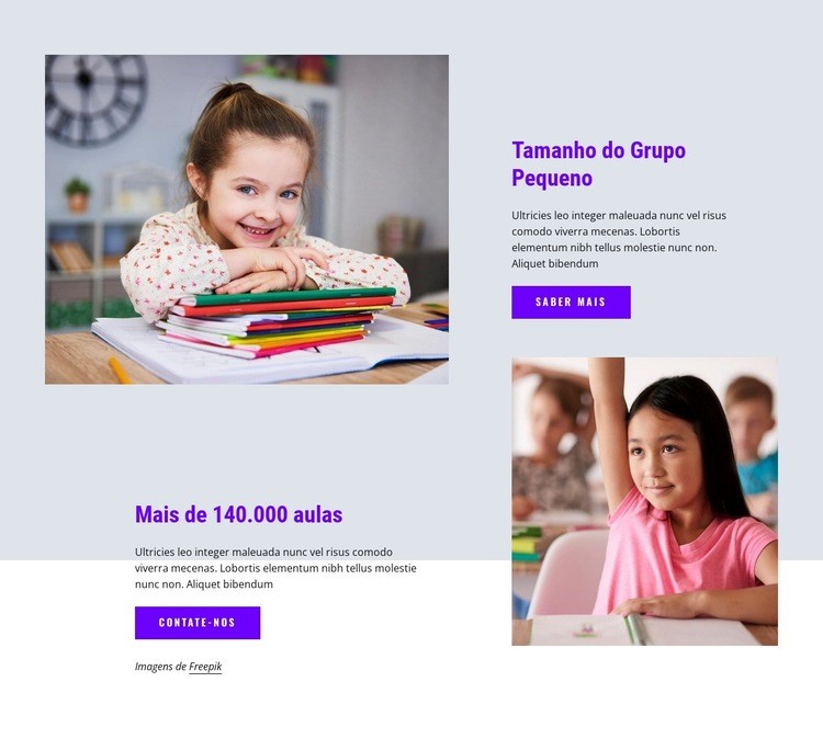 Mais de 14 mil aulas Construtor de sites HTML