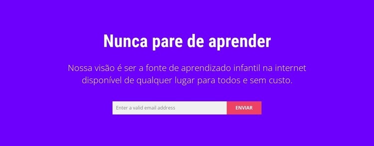 Nunca pare de aprender Construtor de sites HTML