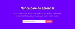 Nunca Pare De Aprender - Design De Site Personalizado