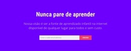 Nunca Pare De Aprender - Maquete De Site Para Download Gratuito