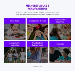 As Melhores Aulas E Acampamentos Modelo De Site