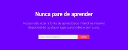 Nunca Pare De Aprender Modelo CSS Premium