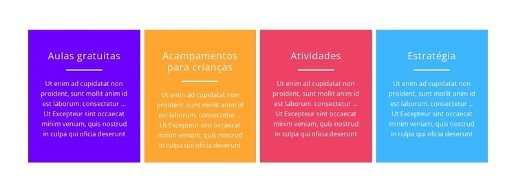 Células coloridas do repetidor de grade Modelo HTML5