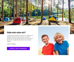 Bem-Vindo Ao Acampamento Infantil - Modelo De Página Da Web