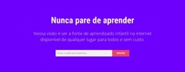 Nunca Pare De Aprender - Página De Destino Para Celular