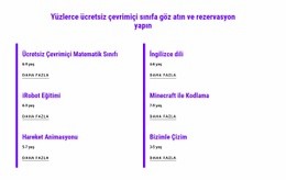 Ücretsiz Çevrimiçi Dersler Için Rezervasyon Yapın - Ücretsiz Tek Sayfalık Web Sitesi