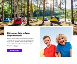 Çocuk Kampına Hoş Geldiniz Için Çok Amaçlı Web Sitesi Tasarımı