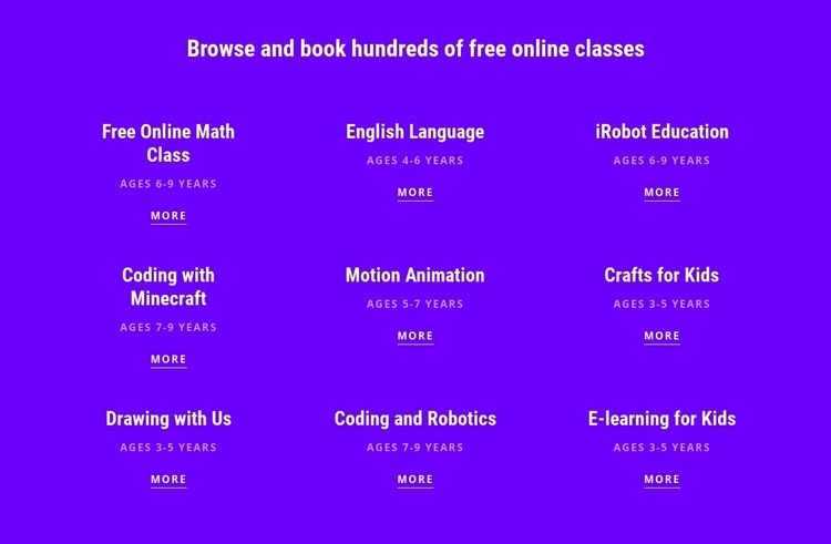 700 free online courses Wix Template Alternative