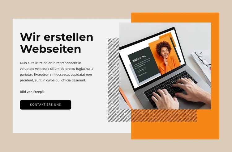 Erstaunliche Websites und digitale Produkte Eine Seitenvorlage